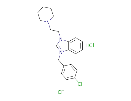 1-(4-chlorobenzyl)-3-[2-(piperidinium-1-yl)ethyl]benzimidazolium dichloride