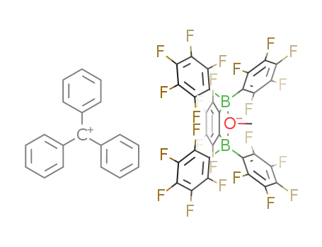 Molecular Structure of 270078-48-3 ([CPh3][C6F4-1,2-(B(C6F5)2)2(μ-OMe)])