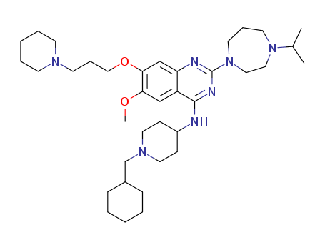 N - [1 - (cyclohexyl methyl - 4 - piperidine base] - 2 - [six hydrogen - 4 - isopropyl - 1 h - 1, 4 - miscellaneous zhuo 2 N - 1 - base] - 6 - methoxy - 7 - [3 - (1 - piperidine)] c oxygen radicals - 