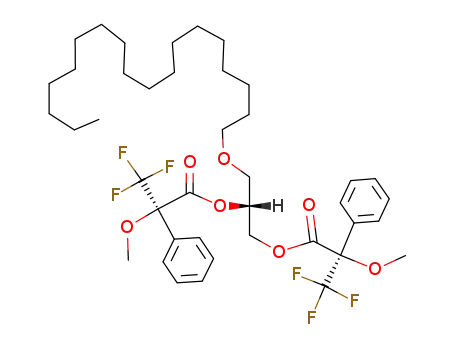 Molecular Structure of 113597-35-6 ((R)-3,3,3-Trifluoro-2-methoxy-2-phenyl-propionic acid (R)-1-octadecyloxymethyl-2-((R)-3,3,3-trifluoro-2-methoxy-2-phenyl-propionyloxy)-ethyl ester)