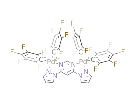 [Pd(C<sub>6</sub>F<sub>5</sub>)2]2(4,6-bis(pyrazol-1-yl)pyrimidine)