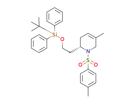 2-(((tert-butyl)diphenylsilanyloxy)ethyl)-5-methyl-1-(toluene-4-sulfonyl)-1,2,3,6-tetrahydropyridine