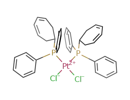 cis-dichlorobis((3,5-cycloheptadienyl)diphenylphosphine)platinum(II)
