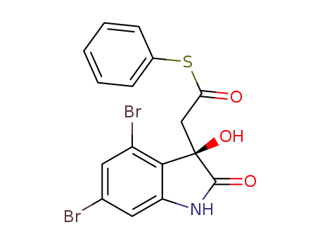 (R)-S-phenyl 2-(4,6-dibromo-3-hydroxy-2-oxoindolin-3-yl)ethanethioate