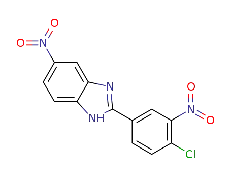 Molecular Structure of 1291074-93-5 (2-(4-chloro-3-nitrophenyl)-5-nitro-1H-benzimidazole)