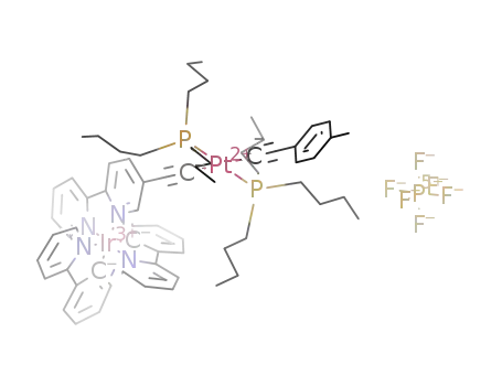 [Ir(III)(5-(ethynyl-Pt(PBu<sub>3</sub>)2-ethynyl-4-MeC<sub>6</sub>H<sub>4</sub>)bipyridine)(2-phenylpyridine)2](PF<sub>6</sub>)