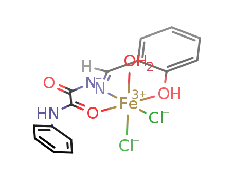 Fe((E)-2-(2-(2-hydroxybenzylidene)hydrazinyl)-2-oxo-N-phenylacetamide<sup>(1-)</sup>)Cl<sub>2</sub>(H<sub>2</sub>O)
