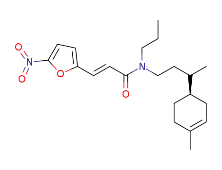 Molecular Structure of 1274913-77-7 ((E)-N-[3-(4-methyl-3-cyclohexenyl)butyl]-3-(5-nitrofuran-2-yl)-N-propylpropenamide)