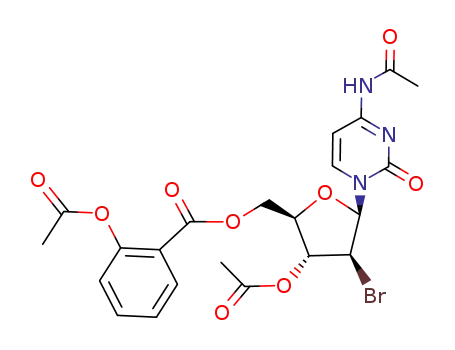 2-Acetoxy-benzoic acid (2R,3R,4S,5R)-3-acetoxy-5-(4-acetylamino-2-oxo-2H-pyrimidin-1-yl)-4-bromo-tetrahydro-furan-2-ylmethyl ester