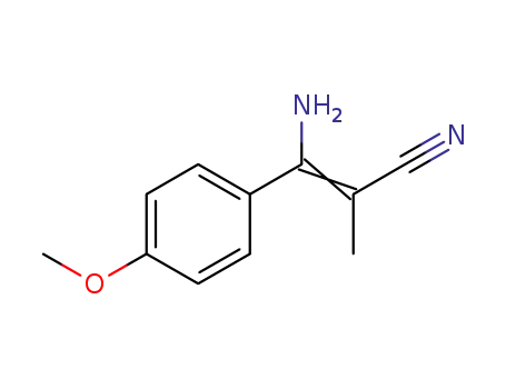 Molecular Structure of 1050392-15-8 ((E)-3-amino-3-(4-methoxyphenyl)-2-methylacrylonitrile)