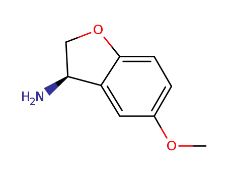 Molecular Structure of 1212943-41-3 ((3S)-5-METHOXY-2,3-DIHYDRO-1-BENZOFURAN-3-AMINE)