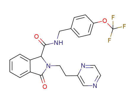 3-oxo-2-(2-pyrazin-2-ylethyl)-N-[[4-(trifluoromethoxy)phenyl]methyl]-1H-isoindole-1-carboxamide