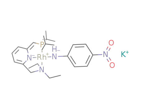 [Rh(2-(CH<sub>2</sub>-PtBu<sub>2</sub>)-6-(CH<sub>2</sub>-NEt<sub>2</sub>)C<sub>5</sub>H<sub>2</sub>N)(p-NO<sub>2</sub>-NHC<sub>6</sub>H<sub>4</sub>)]K