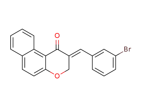 Molecular Structure of 1378465-07-6 ((E)-2-(3-bromobenzylidene)-2,3-dihydrobenzo[f]chromen-1-one)