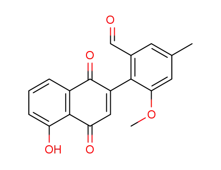 2-(5-hydroxy-1,4-dioxo-1,4-dihydronaphthalen-2-yl)-3-methoxy-5-methylbenzaldehyde
