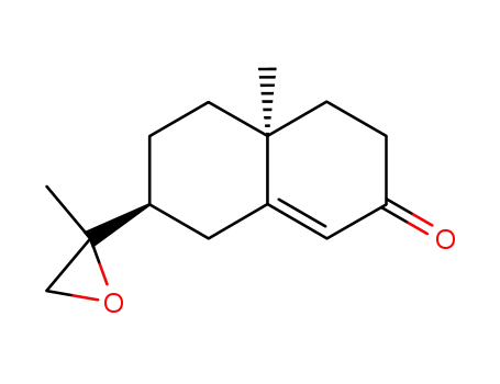 Molecular Structure of 13065-10-6 (2(3H)-Naphthalenone,4,4a,5,6,7,8-hexahydro-4a-methyl-7-(2-methyloxiranyl)- (9CI))