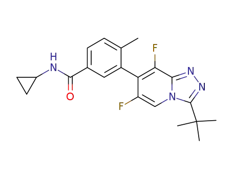 3-(3-tert-butyl-6,8-difluoro-[1,2,4]triazolo[4,3-a]pyridin-7-yl)-N-cyclopropyl-4-methylbenzamide