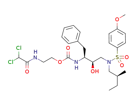 2-(2,2-dichloroacetamido)ethyl (2S,3R)-3-hydroxy-4-(4-methoxy-N-((S)-2-methylbutyl)phenylsulfonamido)-1-phenylbutan-2-ylcarbamate