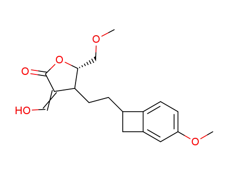 (S)-3-[1-Hydroxy-meth-(Z)-ylidene]-4-[2-(3-methoxy-bicyclo[4.2.0]octa-1,3,5-trien-7-yl)-ethyl]-5-methoxymethyl-dihydro-furan-2-one