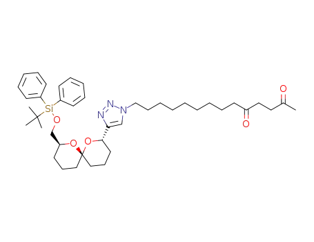14-(4-(8-((tert-butyldiphenylsilyloxy)methyl)-1,7-dioxaspiro[5.5]undecan-2-yl)-1H-1,2,3-triazol-1-yl)tetradecane-2,5-dione