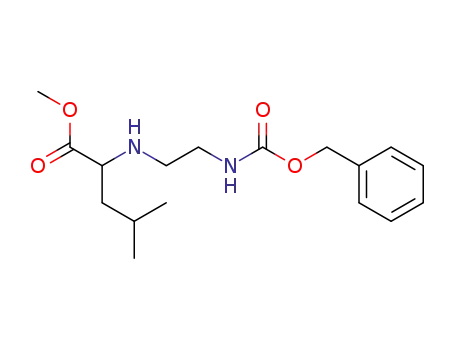 Molecular Structure of 143192-30-7 (D-Leucine, N-[2-[[(phenylmethoxy)carbonyl]amino]ethyl]-, methyl ester)