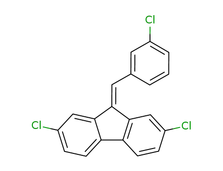 Molecular Structure of 80918-76-9 (9H-Fluorene, 2,7-dichloro-9-[(3-chlorophenyl)methylene]-)