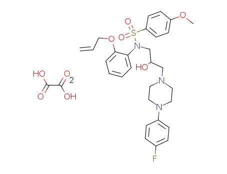N-(2-Allyloxy-phenyl)-N-{3-[4-(4-fluoro-phenyl)-piperazin-1-yl]-2-hydroxy-propyl}-4-methoxy-benzenesulfonamide; compound with oxalic acid