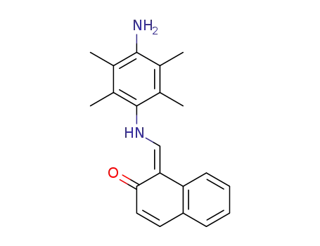 Molecular Structure of 1240390-15-1 ((Z)-1-[(4-amino-2,3,5,6-tetramethylphenylamino)methylene]-18a-dihydronaphthalen-2(3H)-one)