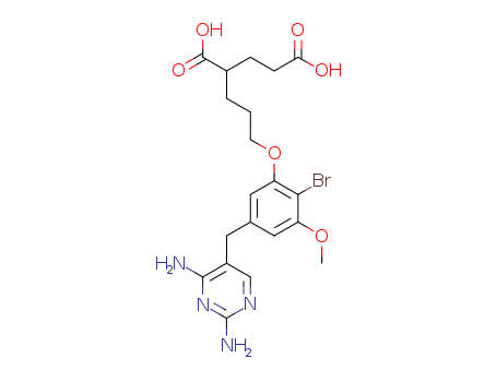Pentanedioic acid, 2-[3-[2-bromo-5-[(2,4-diamino-5-pyrimidinyl)methyl]-3-methoxyphenoxy] propyl]-