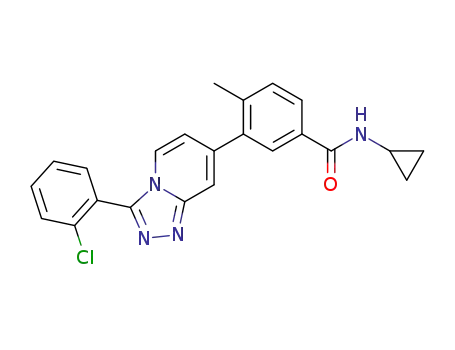 3-(3-(2-chlorophenyl)[1,2,4]triazolo-[4,3-a]pyridin-7-yl)-N-cyclopropyl-4-methylbenzamide