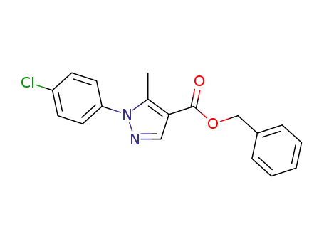 Molecular Structure of 1379475-40-7 (1-(4-chlorophenyl)-5-methyl-1H-pyrazole-4-carboxylic acid benzyl ester)