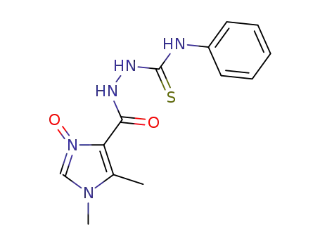Molecular Structure of 1370588-20-7 (2-[(1,5-dimethyl-3-oxido-1H-imidazol-4-yl)carbonyl]-N-phenylhydrazinecarbothioamide)