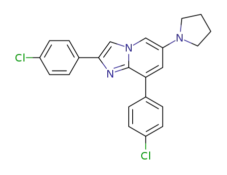 2,8-bis(4-chlorophenyl)-6-(pyrrolidin-1-yl)imidazo[1,2-a]pyridine