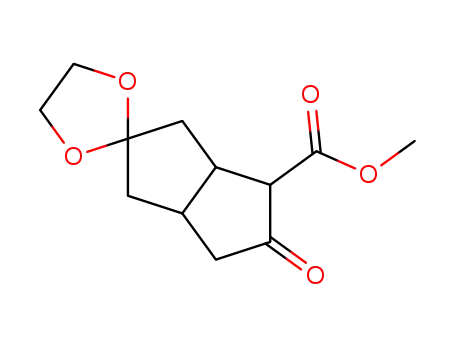 methyl (+/-)-3-oxo-7,7-(ethylenedioxy)bicyclo<3.3.0>octane-2-carboxylate