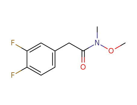 Molecular Structure of 946402-25-1 (2-(3,4-difluorophenyl)-N-methoxy-N-methylacetamide)