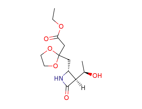 (+)-4β-<3-(ethoxycarbonyl)-2,2-(ethylenedioxy)propyl>-3α-((1R)-1-hydroxyethyl)azetidin-2-one