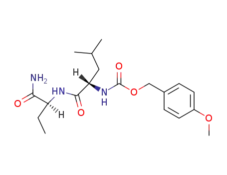 Molecular Structure of 148528-92-1 ([(S)-1-((S)-1-Carbamoyl-propylcarbamoyl)-3-methyl-butyl]-carbamic acid 4-methoxy-benzyl ester)