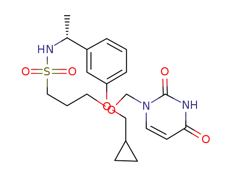 (R)-N-(1-(3-(cyclopropylmethoxy)phenyl)ethyl)-3-((2,4-dioxo-3,4-dihydropyrimidin-1(2H)-yl)methoxy)propane-1-sulfonamide