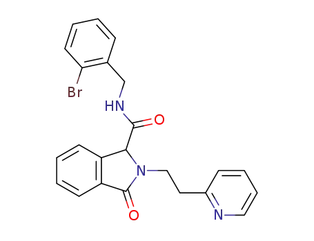 N-(2-bromobenzyl)-3-oxo-2-(2-(pyridin-2-yl)ethyl)isoindoline-1-carboxamide