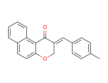 Molecular Structure of 1378465-04-3 ((E)-2-(4-methylbenzylidene)-2,3-dihydrobenzo[f]chromen-1-one)
