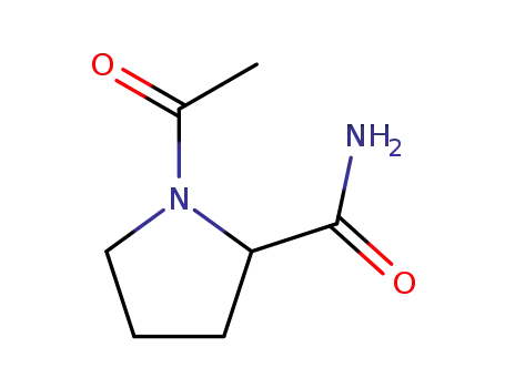 Molecular Structure of 30130-35-9 (2-Pyrrolidinecarboxamide,1-acetyl-(6CI,9CI))