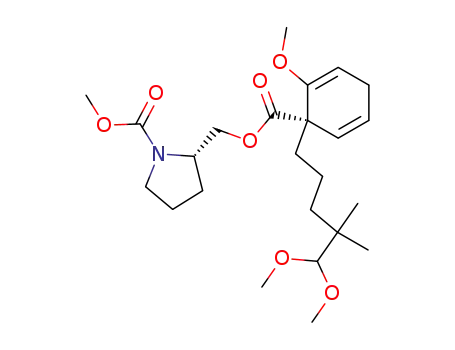 (S)-2-[(S)-1-(5,5-Dimethoxy-4,4-dimethyl-pentyl)-2-methoxy-cyclohexa-2,5-dienecarbonyloxymethyl]-pyrrolidine-1-carboxylic acid methyl ester