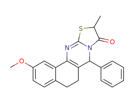 2-methoxy-10-methyl-7-phenyl-7,10-dihydro-5Hbenzo[h]thiazolo-[2,3-b]quinazolin-9(6H)-one