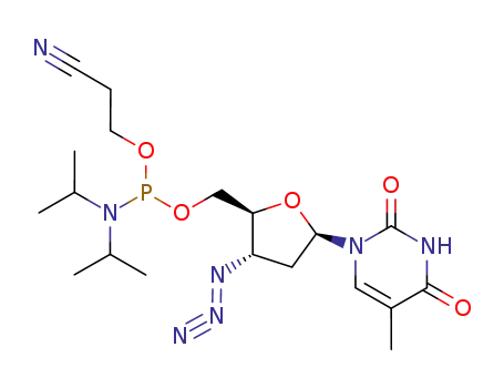 Thymidine, 3'-azido-3'-deoxy-, 5'-[2-cyanoethyl
bis(1-methylethyl)phosphoramidite]