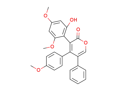 3-(2-hydroxy-4,6-dimethoxyphenyl)-4-(4-methoxyphenyl)-5-phenyl-2H-pyran-2-one