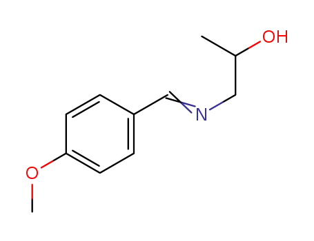 Molecular Structure of 754145-88-5 (2-Propanol,1-[[(4-methoxyphenyl)methylene]amino]-(9CI))