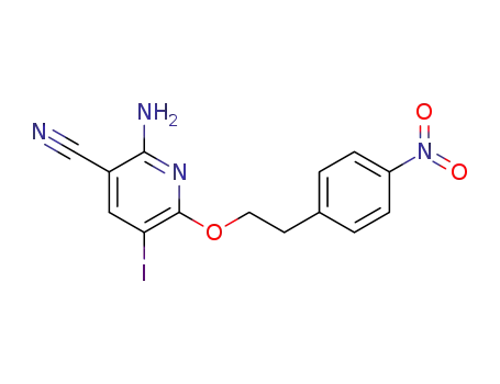 3-cyano-5-iodo-6-[2-(4-nitrophenyl)ethoxy]-2-pyridinamine