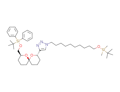 1-(10-(tert-butyldimethylsilyloxy)decyl)-4-((2S,6S,8S)-8-((tert-butyldiphenylsilyloxy)methyl)-1,7-dioxaspiro[5.5]undecan-2-yl)-1H-1,2,3-triazole
