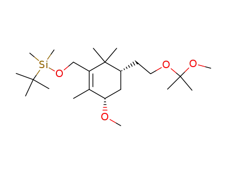 tert-Butyl-{(3S,5R)-3-methoxy-5-[2-(1-methoxy-1-methyl-ethoxy)-ethyl]-2,6,6-trimethyl-cyclohex-1-enylmethoxy}-dimethyl-silane