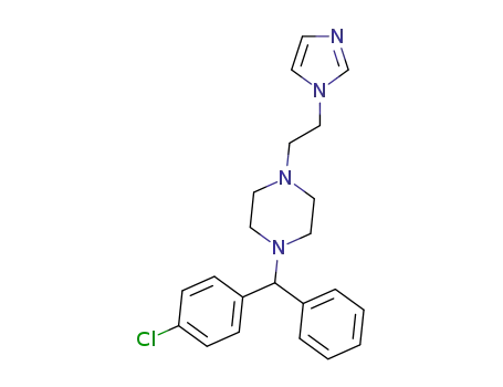Molecular Structure of 1345892-34-3 (1-[(4-chlorophenyl)(phenyl)methyl]-4-[2-(1H-imidazol-1-yl)ethyl]piperazine)